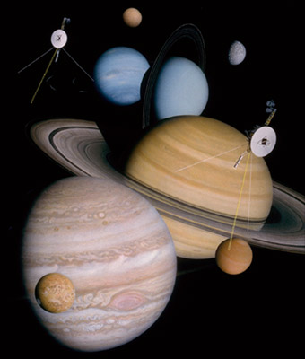 Solar system montage, created by Don Davis for NASA 