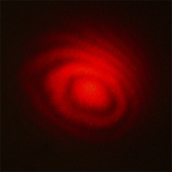 nterference patern produced with a Michelson Interferometer