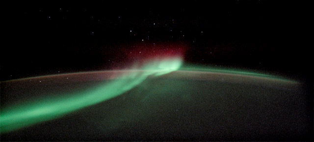 Aurora Australis as photographed during the STS-114 mission of the Space Shuttle Discovery