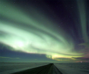 The Big Dipper amidst the Northern Lights