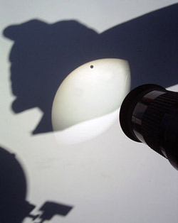 Projection of the transit of Venus across the Sun: image by Dan Mitrut