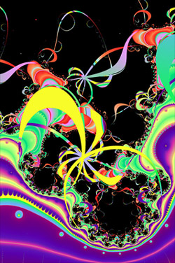 "The carnival at the edge of space,"  fractal art by Damon Taylor