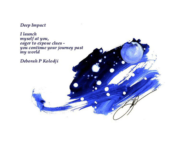 I launch/ myself at you/ eager to expose clues  -/ you continue your journey past/ my world