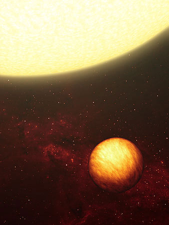 Artist's concept of a "Hot Jupiter"