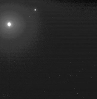 Phobos and Deimos photographed by NASA's Mars Exploration Rover Spirit