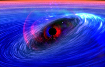 Artist's conception of a galactic black hole